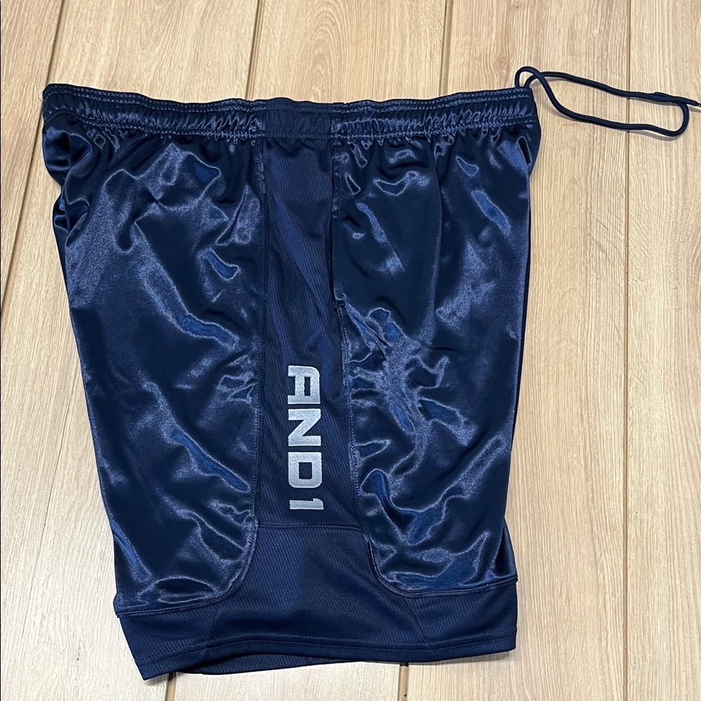 AND1 Men's Dark Blue Athletic Shorts
